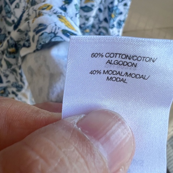 Lucky Brand Boho Long Sleeve Top - Size M - Casual Modest Floral - Picture 3 of 4